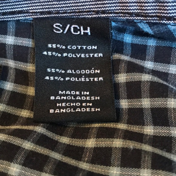 Axist Blue Plaid Men’s Button Down Shirt Size S - Picture 8 of 9